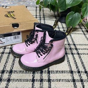 Dr. Martens 1460 pale pink patent kids boots